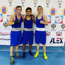 Эмран Хамхоев в финале  отборочного Чемпионата спортивного общества Профсоюзов &laquo;Россия&raquo; по боксу в Чебоксарах